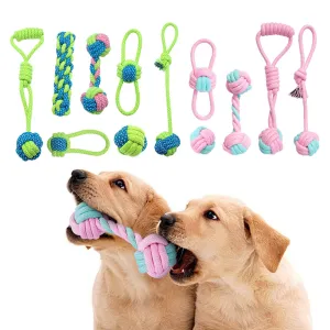 Interactive Cotton Rope Dog Toys Bite-Resistant Pet Puppy Dog Toy. Chew Ball Toy For Small Large Dogs Teeth Cleaning