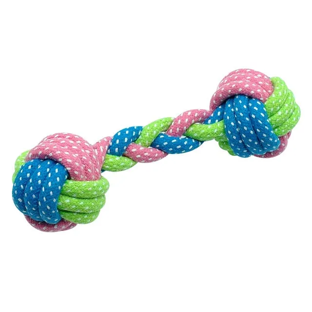Interactive Cotton Rope Dog Toys Bite-Resistant Pet Puppy Dog Toy. Chew Ball Toy For Small Large Dogs Teeth Cleaning
