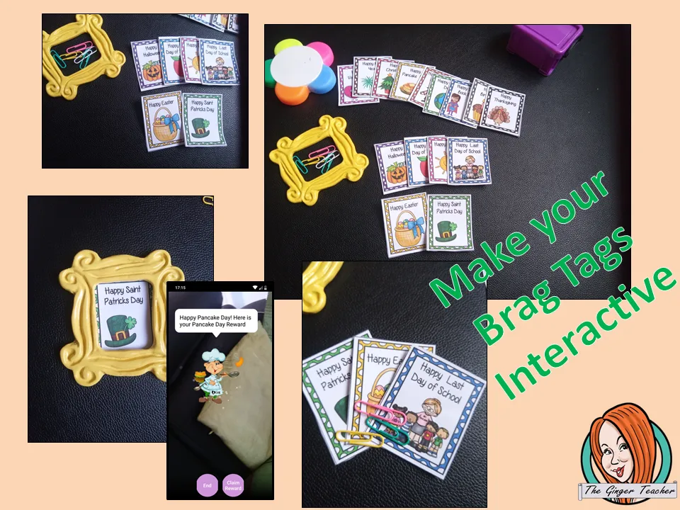 Interactive Special Holidays Reward Tags (Brag Tags)