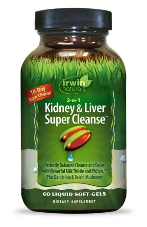 Irwin Naturals 2-IN-1 Kidney & Liver Super Cleanse