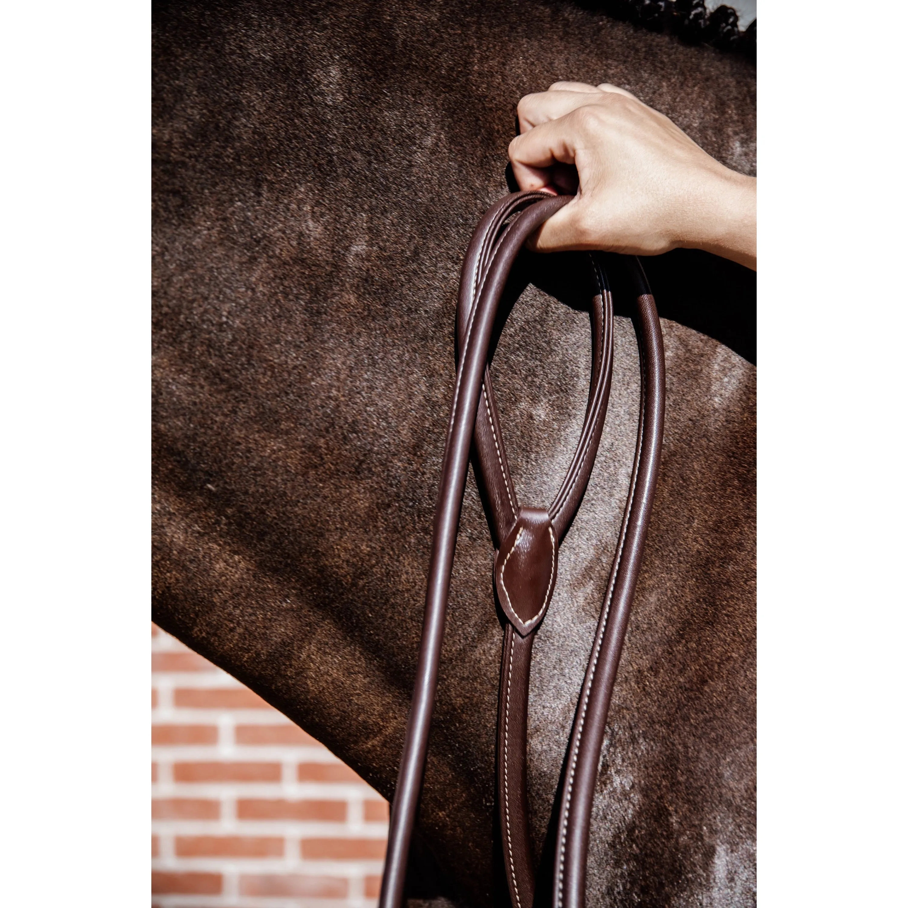 Kentucky Horsewear Leather Chain Lead  - 2.7m