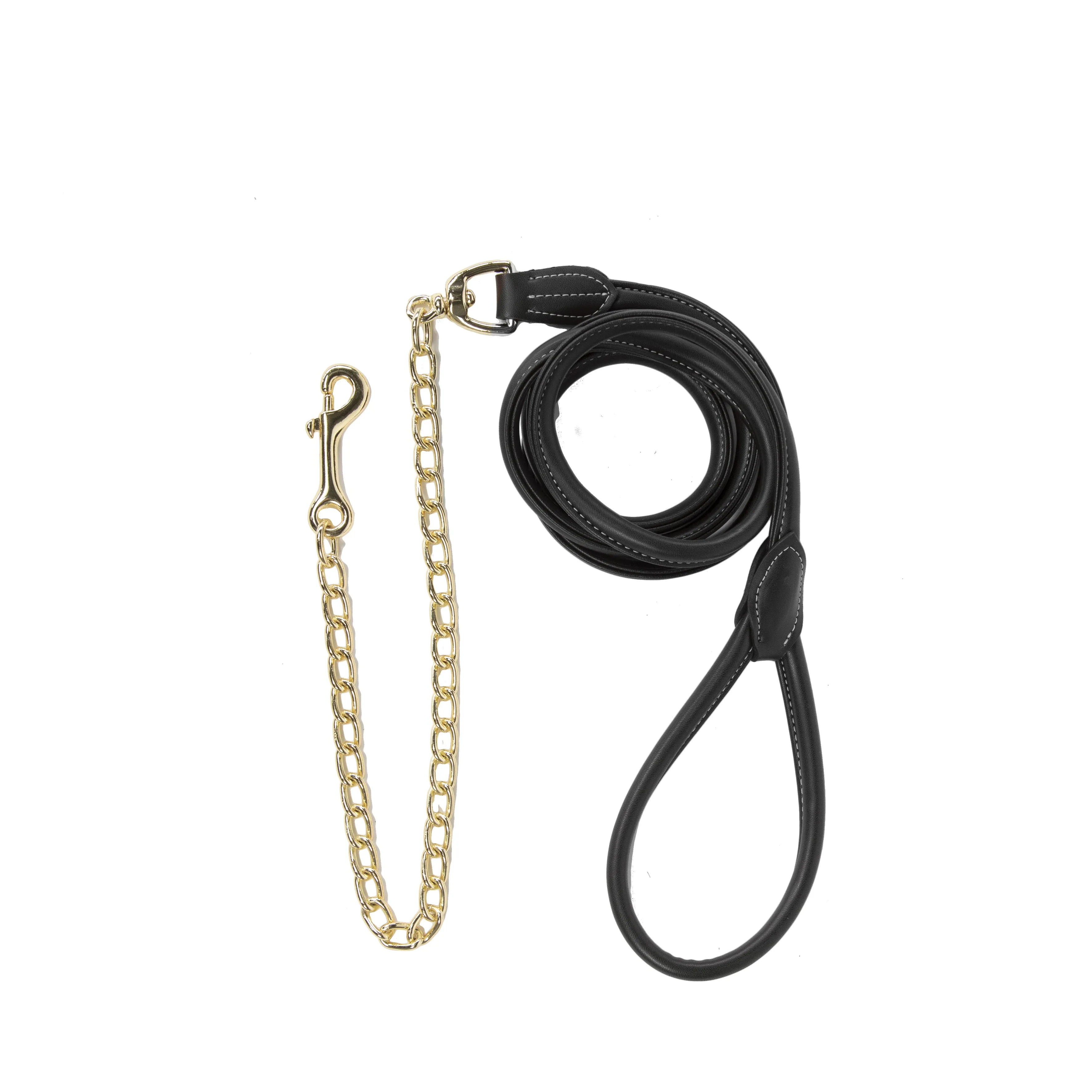 Kentucky Horsewear Leather Chain Lead  - 2.7m