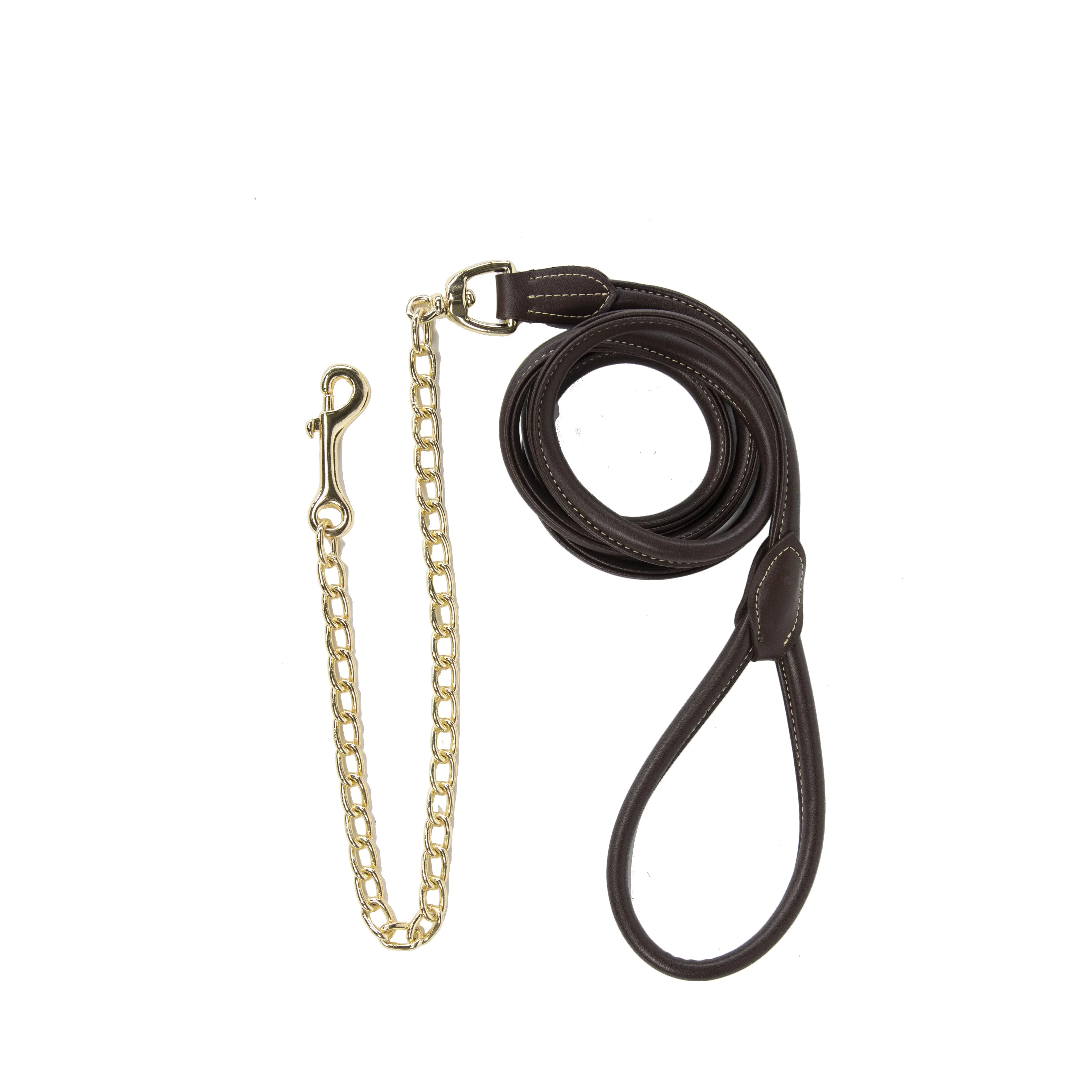 Kentucky Horsewear Leather Chain Lead  - 2.7m