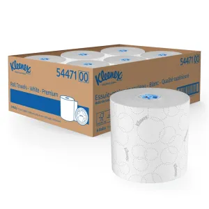 Kimberly Clark Kleenex, Hard Roll Paper Towels, with Elevated Kleenex Design and Absorbency Pockets, for Scott Pro Dispenser, White