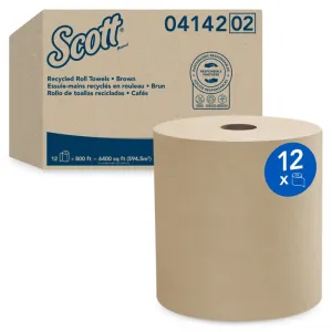 Kimberly Clark Scott Universal Hard Roll Towels, 1 Ply, Brown