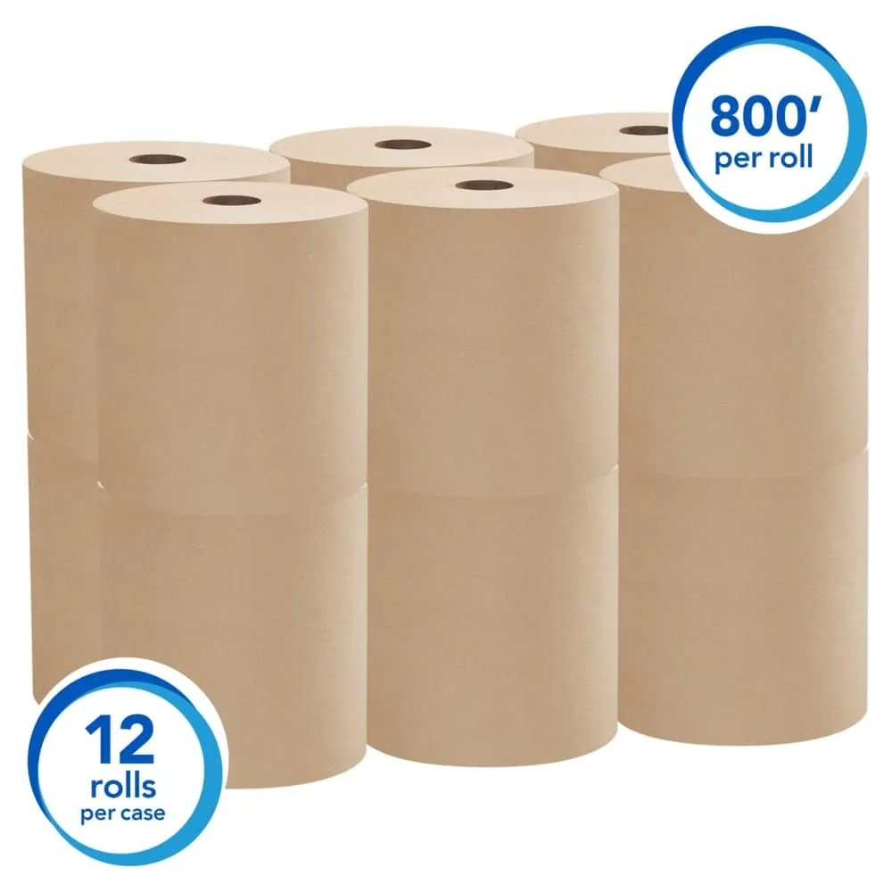 Kimberly Clark Scott Universal Hard Roll Towels, 1 Ply, Brown