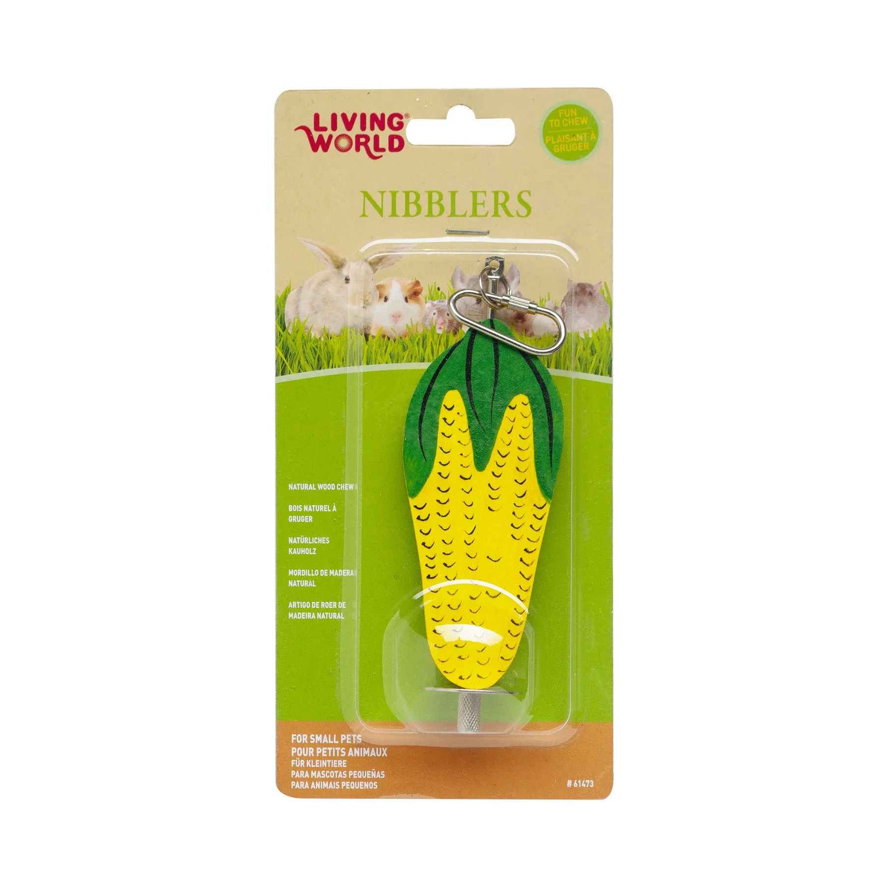 Living World Nibblers Wood Chews Corn Cob On A Stick