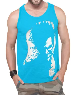 MEN SLEEVELESS SKYBLUE JOCKER PRINTED VEST