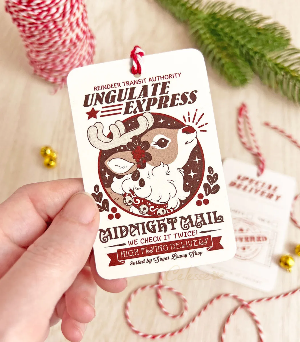 Midnight Mail Christmas Gift Tags