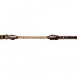 Mog and Bone Leather and Brass Rope Dog Collar