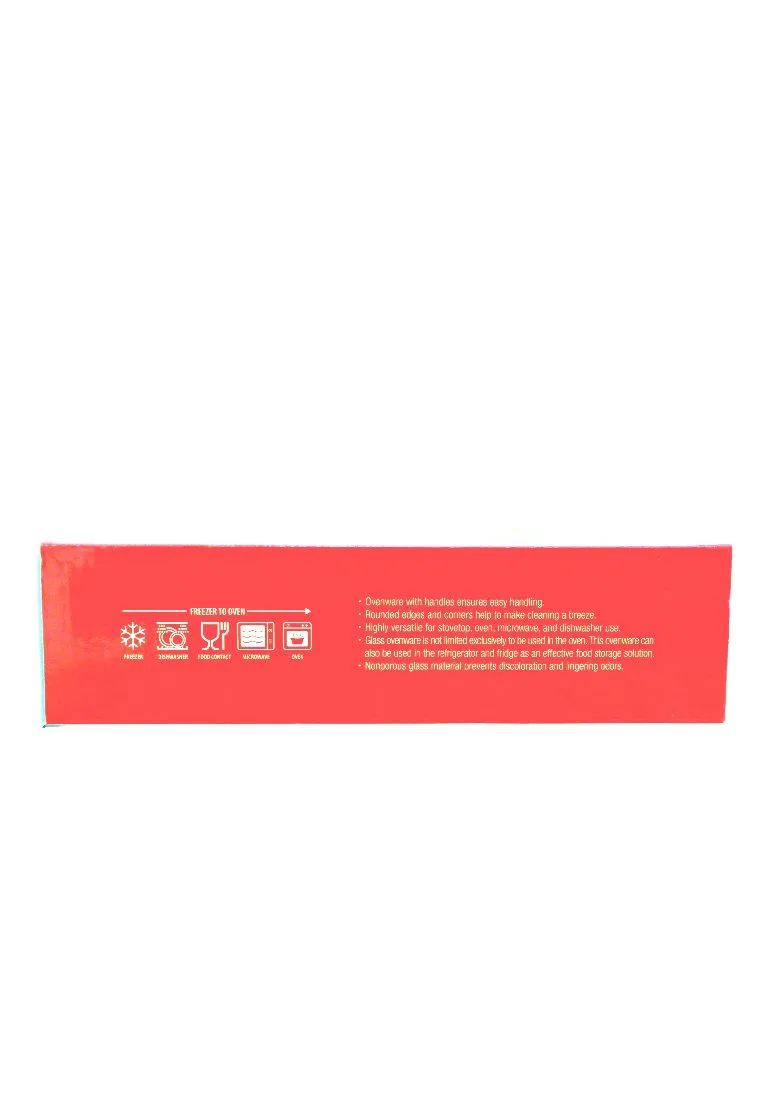 Neoflam Rectangular Borosilicate Glass Ovenware with Gift Box