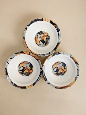 Pack Of 3 Melamine Single Glazed Small Bowls MB32