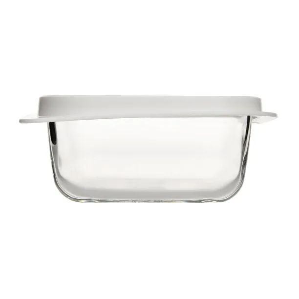 Pera Glass Butter Dish with Lid for Countertop, 13.7 Oz