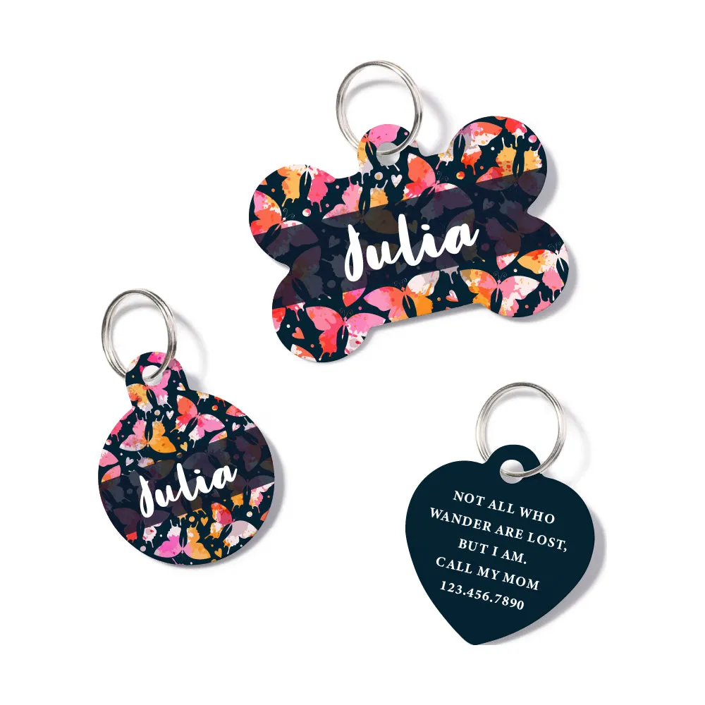 Personalized Butterfly Pet ID Tag
