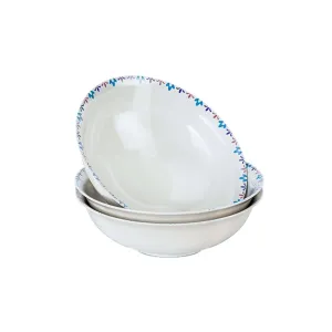 Porcelain Soup - Cereal Bowls Set of 4 Pebble Lily 18cm