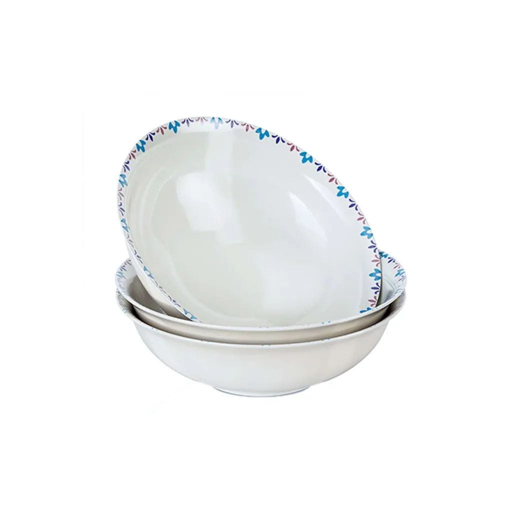 Porcelain Soup - Cereal Bowls Set of 4 Pebble Lily 18cm