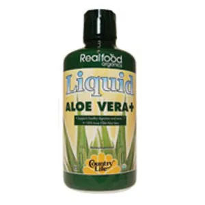 Realfood Organics Liquid Aloe Vera  32 fl oz By Country Life