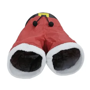 Santa Pants Cat Tunnel