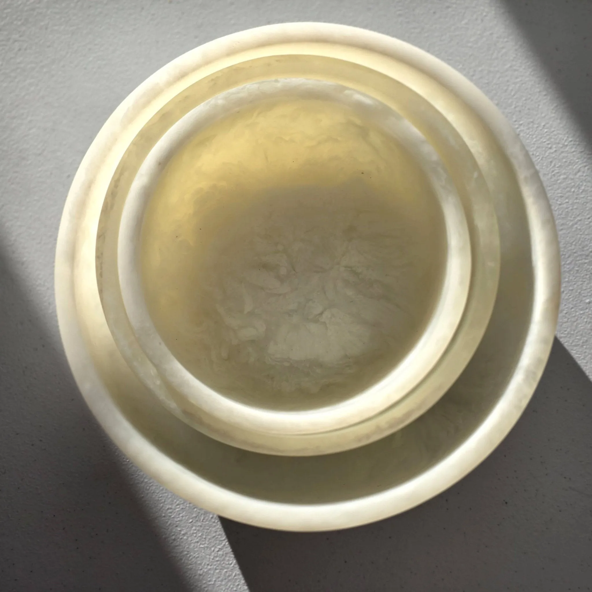 Serving Bowls Seta - Hand-poured Resin: White