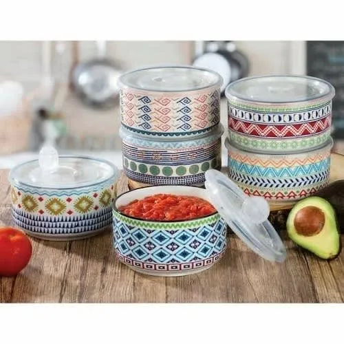 Signature Housewares 6-piece Stoneware Storage Bowls
