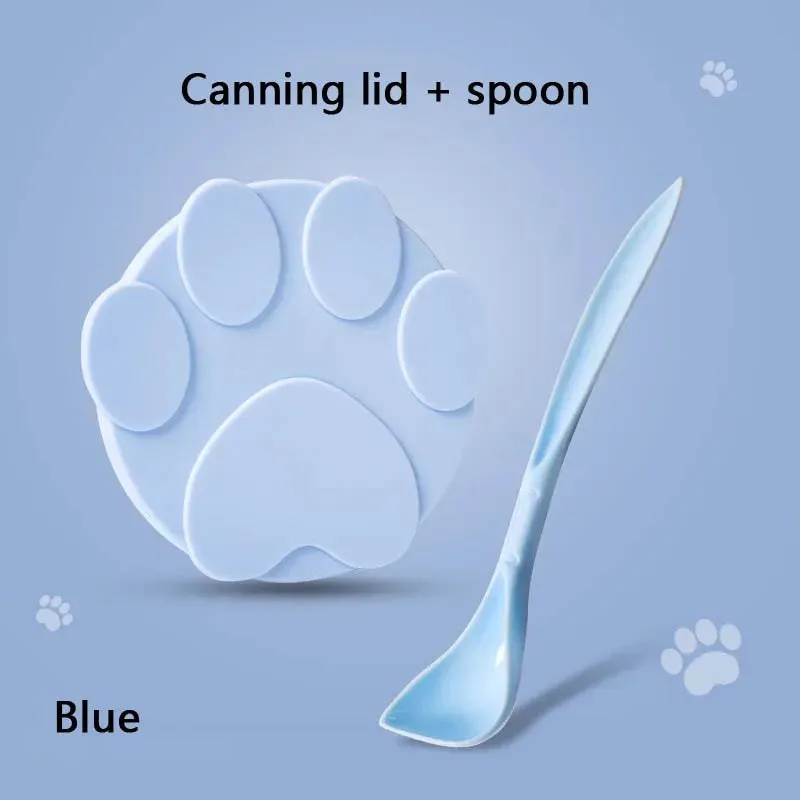 Silicone Pet Food Can Lid with Integrated Spoon