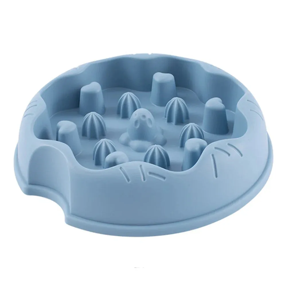 Slow Feeder Cat Bowl - Anti-Gulping, Non-Slip Design
