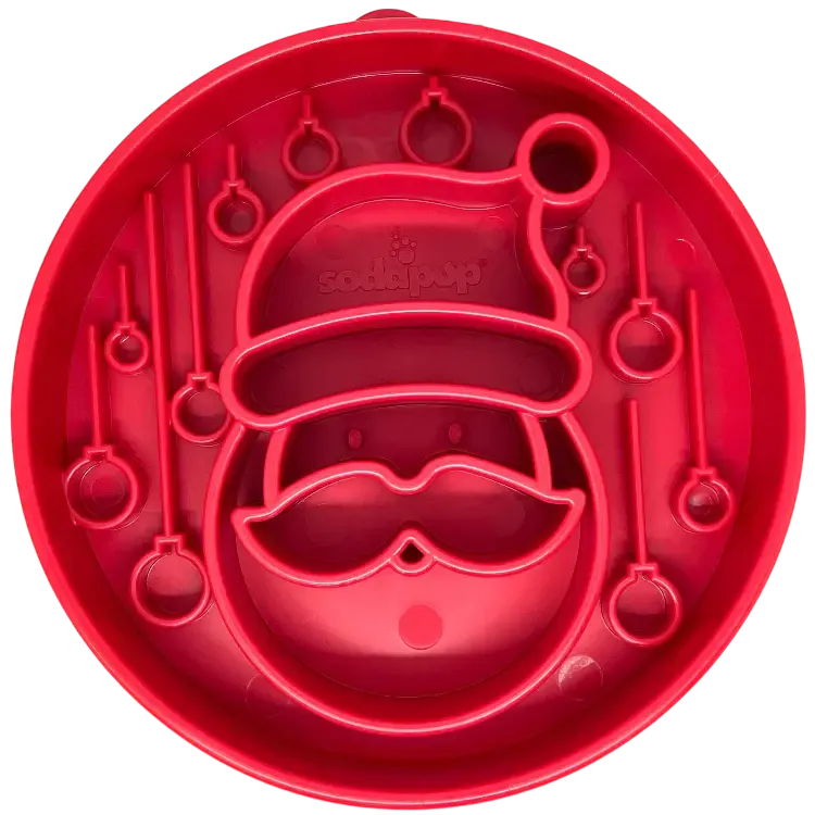 SodaPup Santa Slow Feeder Bowl
