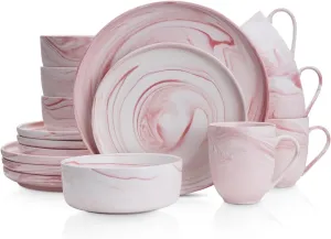 Stone Lain Brighton 16-Piece Dinnerware Set Porcelain, Pink (Copy)
