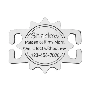 Sun Shaped Slide On Dog ID Tag