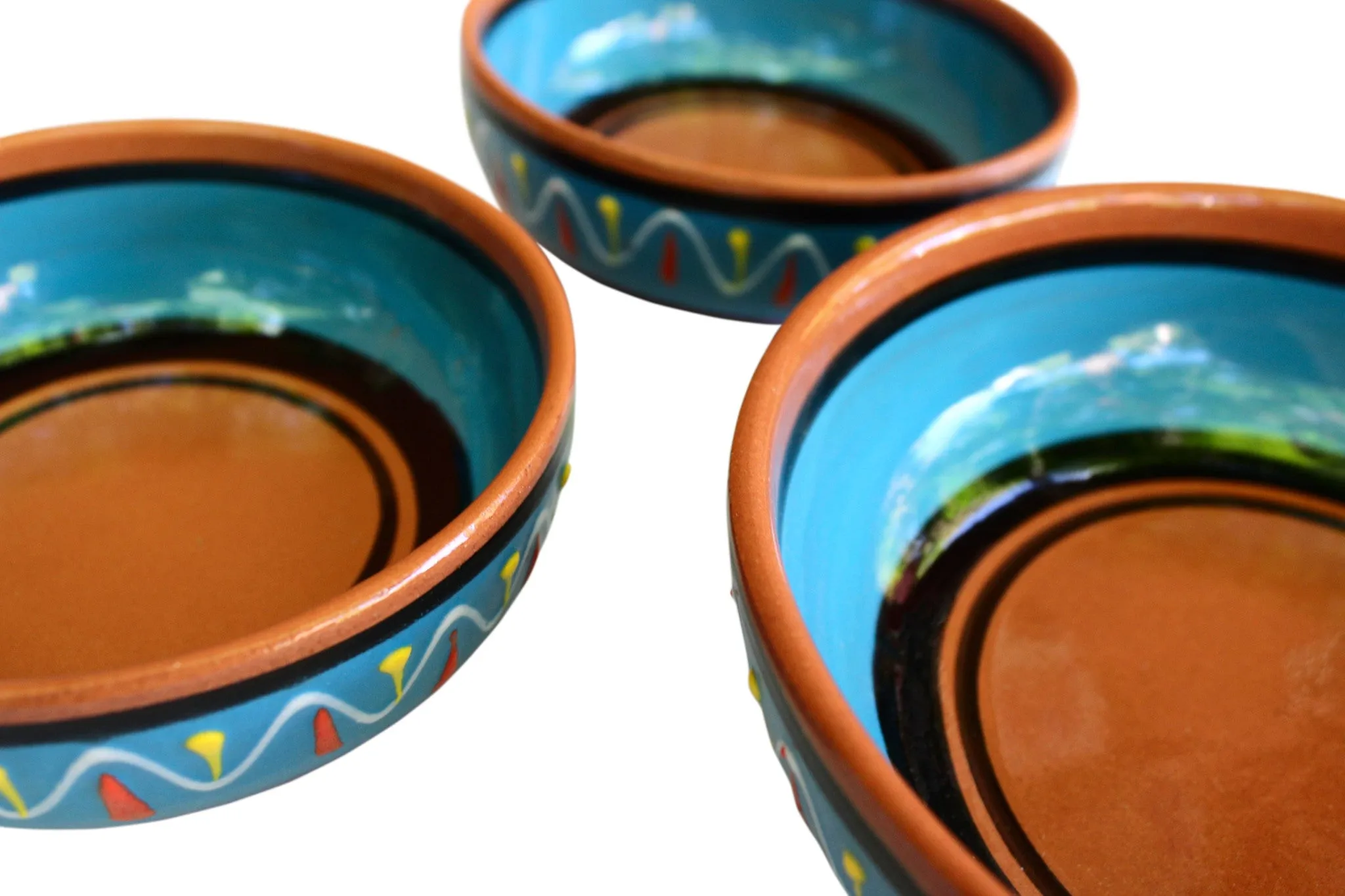 Terracotta Blue - Festive Set - Hand Painted From Spain