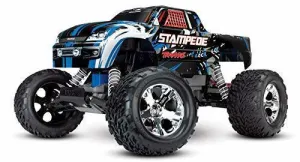 Traxxas 36054-4-BLUE Stampede® 1/10 Scale Monster Truck Blue 2wd XL-5 No Battery or Charger