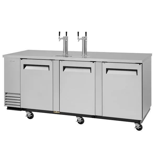 Turbo Air TBD-4SDD-N 90" 3 Door Stainless Steel Underbar Beer Dispenser