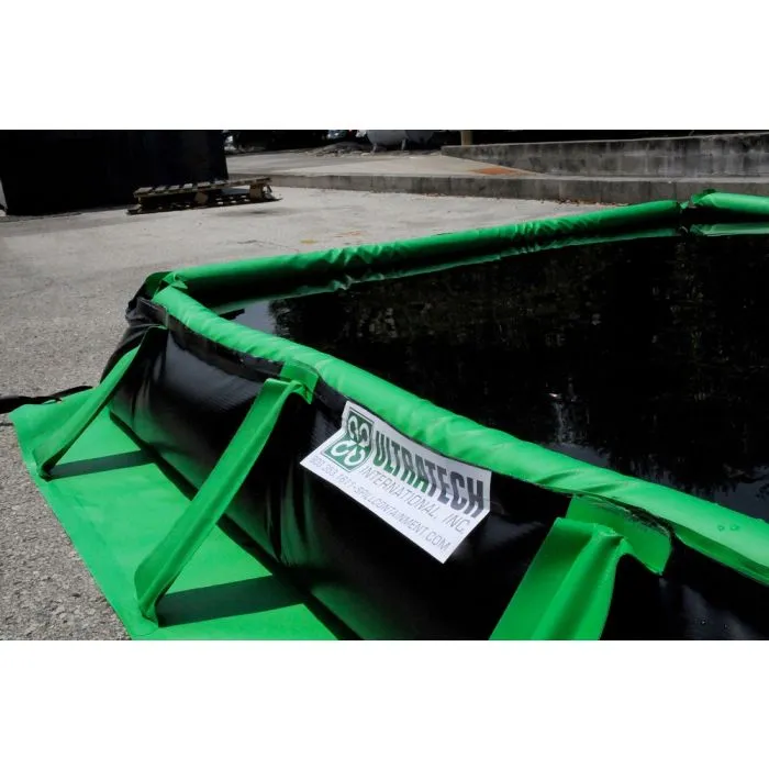 UltraTech 8630 Ultra-Containment Berm, Rapid Rise Model, 22 oz (24 mil) PVC, 6' x 6' x 1', Black, 1 Each