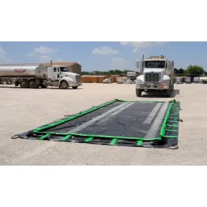UltraTech 8630 Ultra-Containment Berm, Rapid Rise Model, 22 oz (24 mil) PVC, 6' x 6' x 1', Black, 1 Each