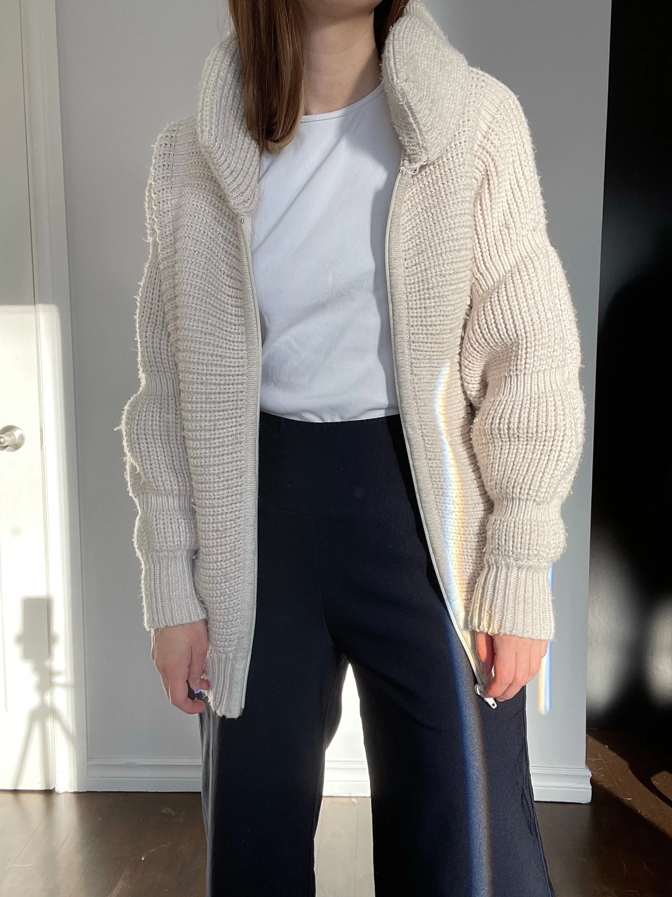 Unique 80s Handiknit Zip-up - M