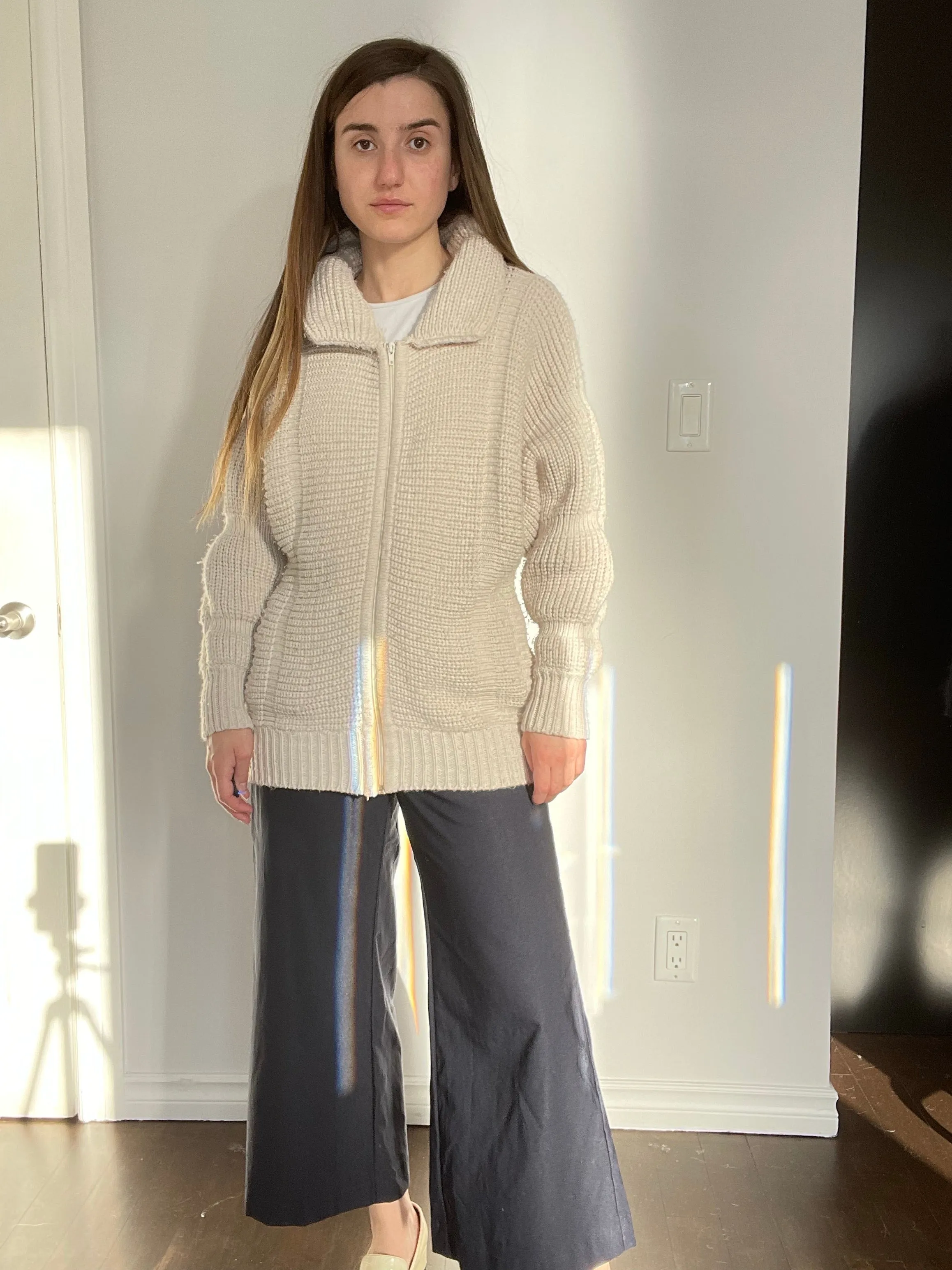 Unique 80s Handiknit Zip-up - M