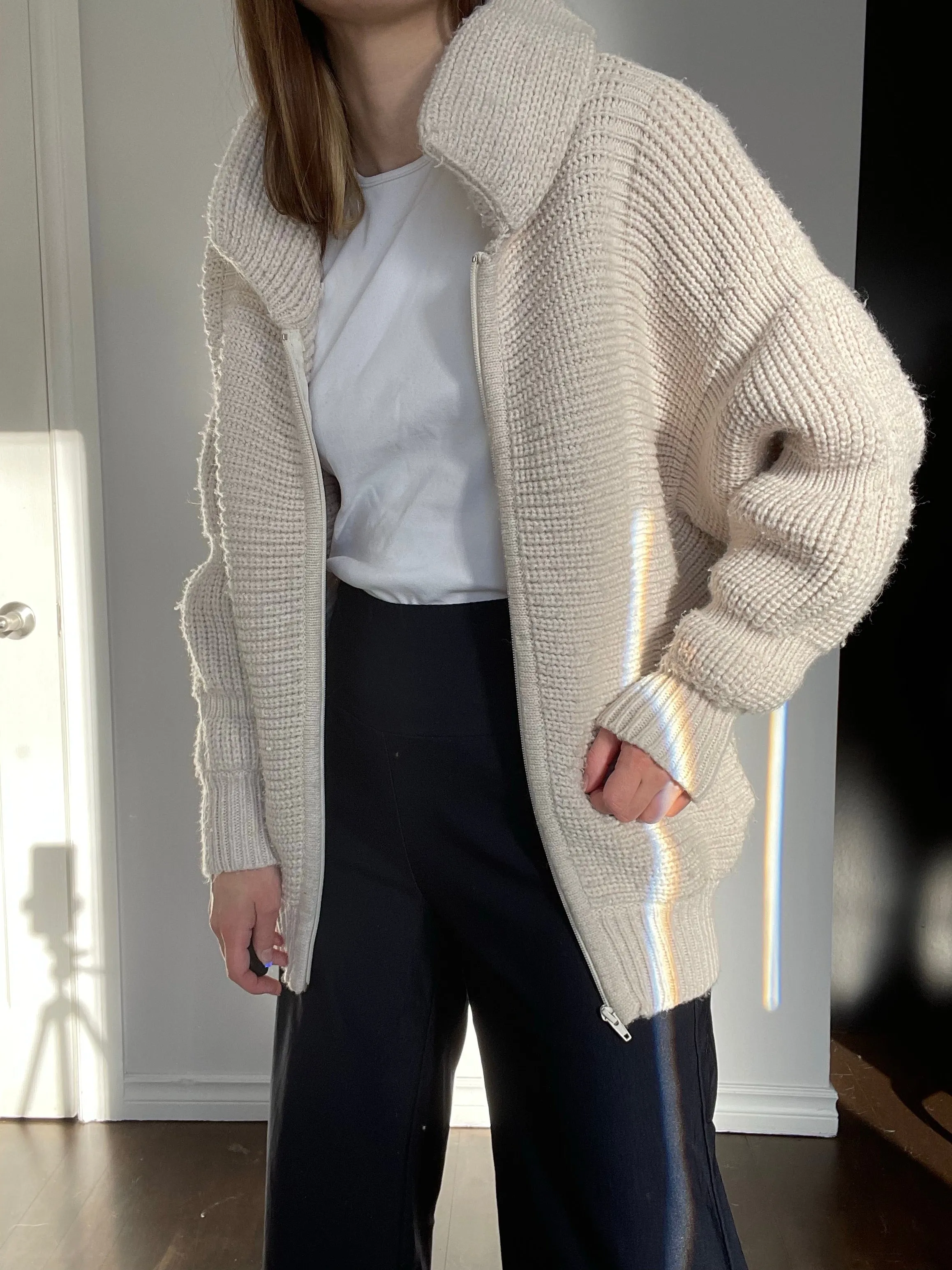 Unique 80s Handiknit Zip-up - M