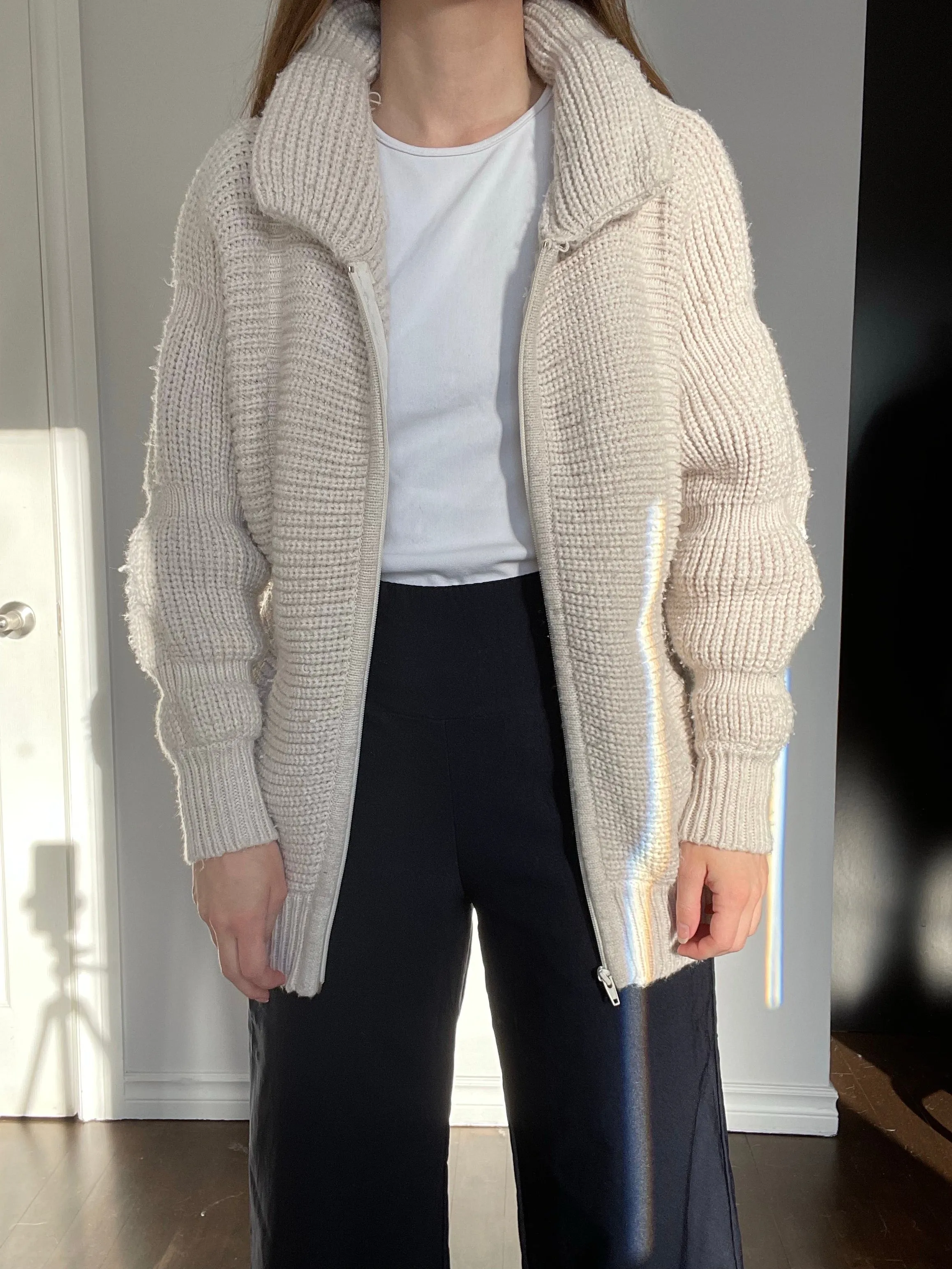 Unique 80s Handiknit Zip-up - M
