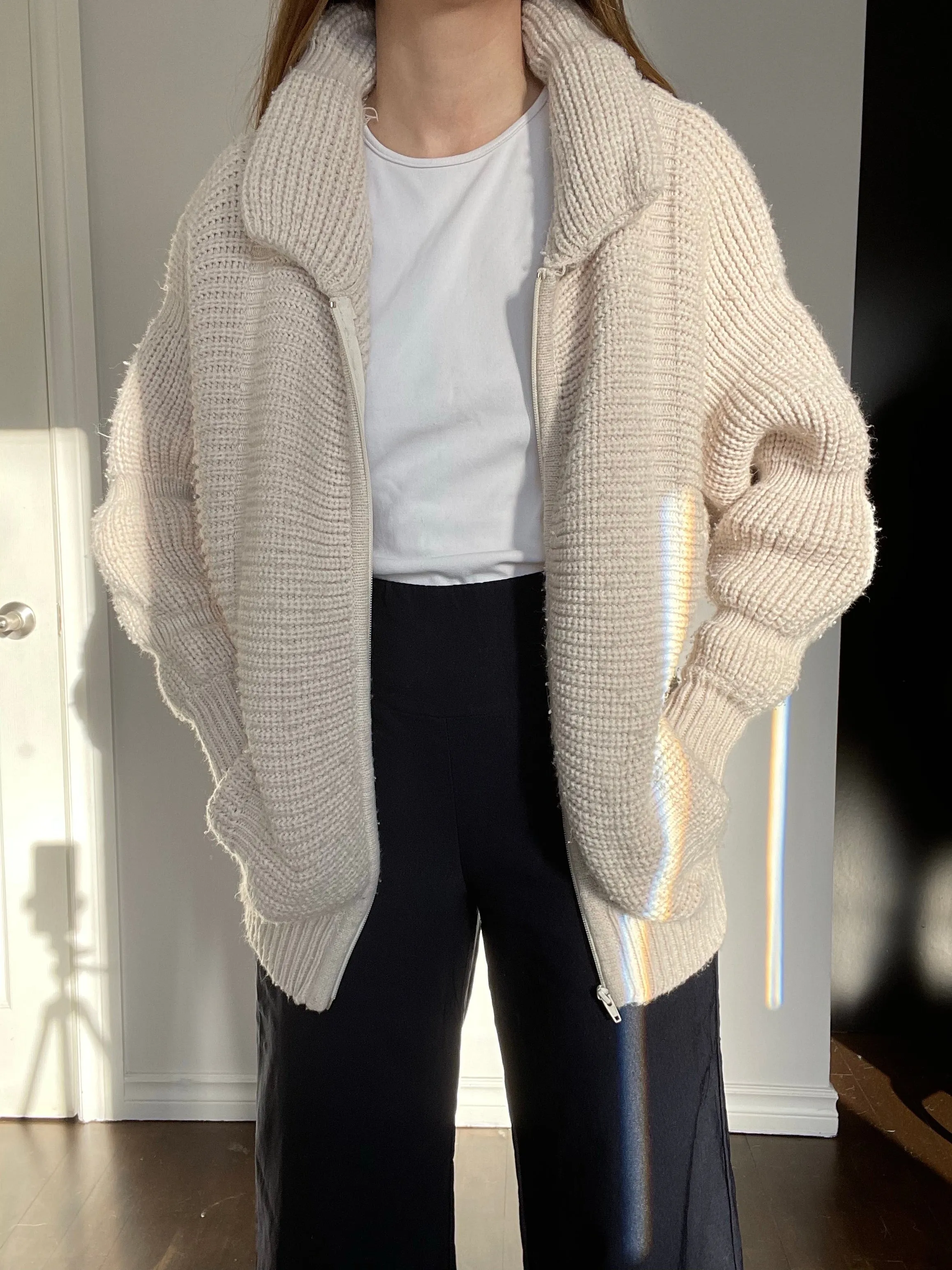 Unique 80s Handiknit Zip-up - M
