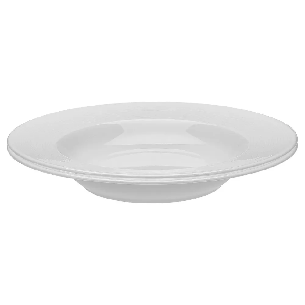 White Porcelain Pasta Bowls 22.5cm Set of 2 - Geneviève Lethu Dinnerware