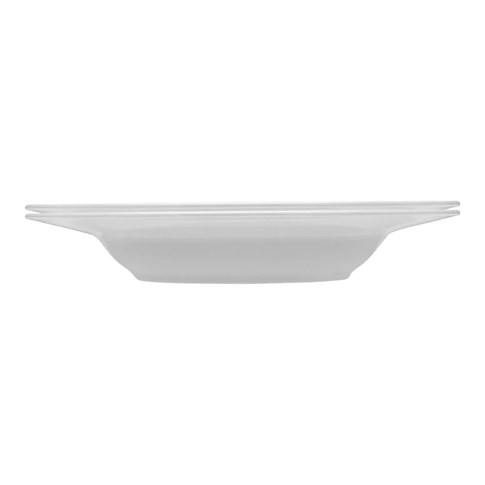 White Porcelain Pasta Bowls 22.5cm Set of 2 - Geneviève Lethu Dinnerware