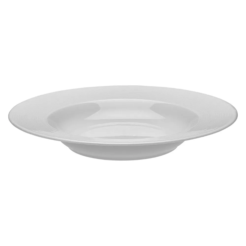White Porcelain Pasta Bowls 22.5cm Set of 2 - Geneviève Lethu Dinnerware