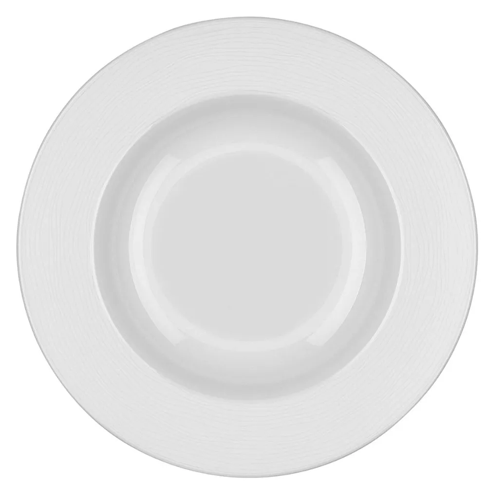 White Porcelain Pasta Bowls 22.5cm Set of 2 - Geneviève Lethu Dinnerware